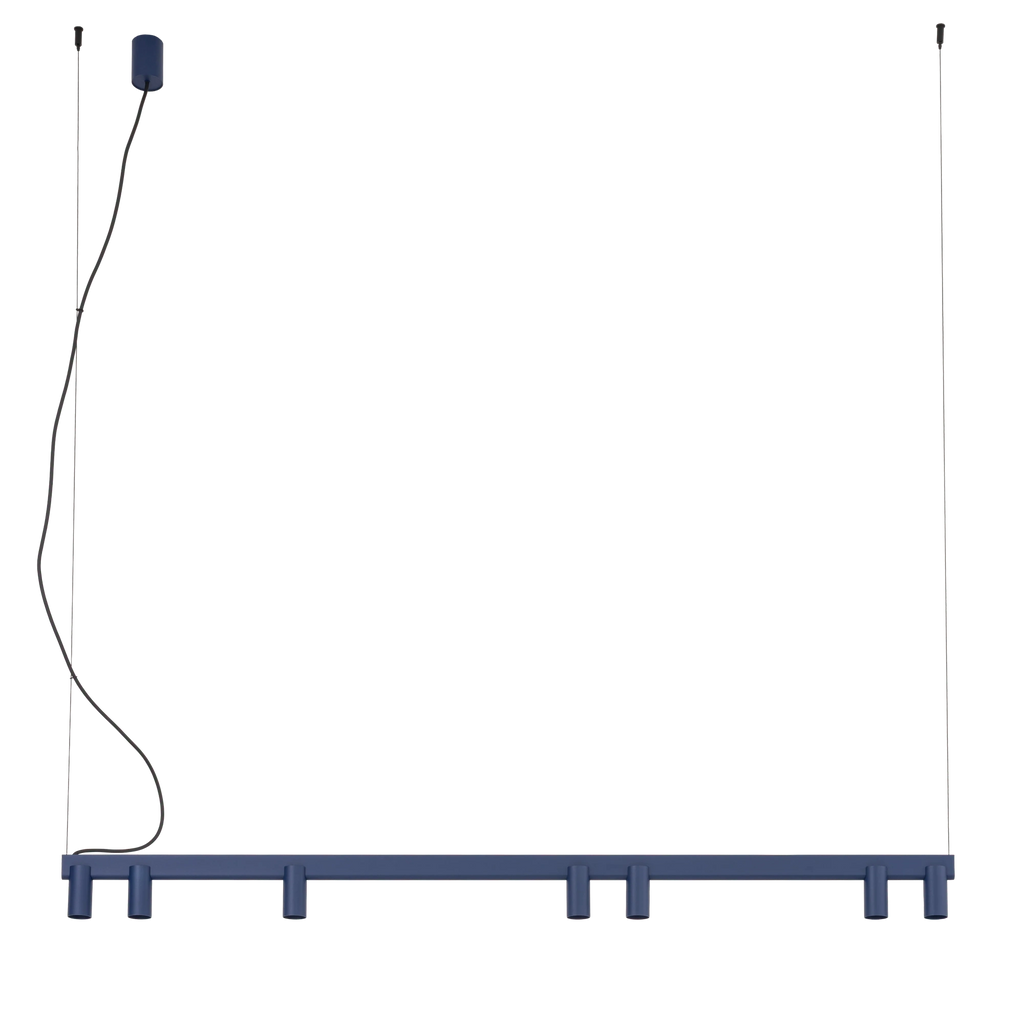 Nowodvorski Lampa wisząca FOURTY LINE LED VII 7x10W only LED + LED 8W 50/60Hz - Aluminium - Granatowy 12293