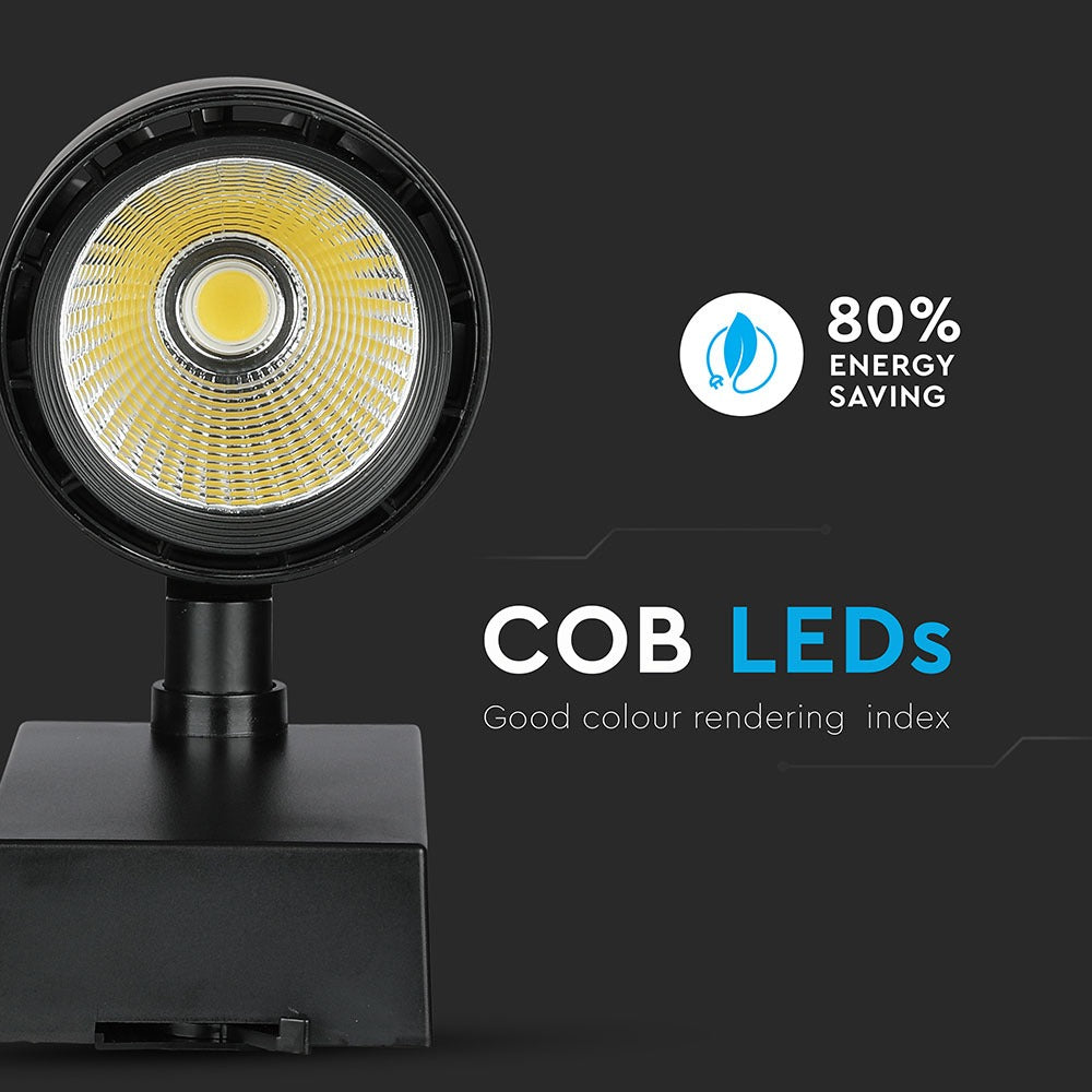 33W Lampa LED na szynoprzewód / Barwa:5000K / Obudowa: Czarna