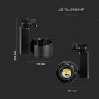 33W Lampa LED na szynoprzewód / Barwa:5000K / Obudowa: Czarna