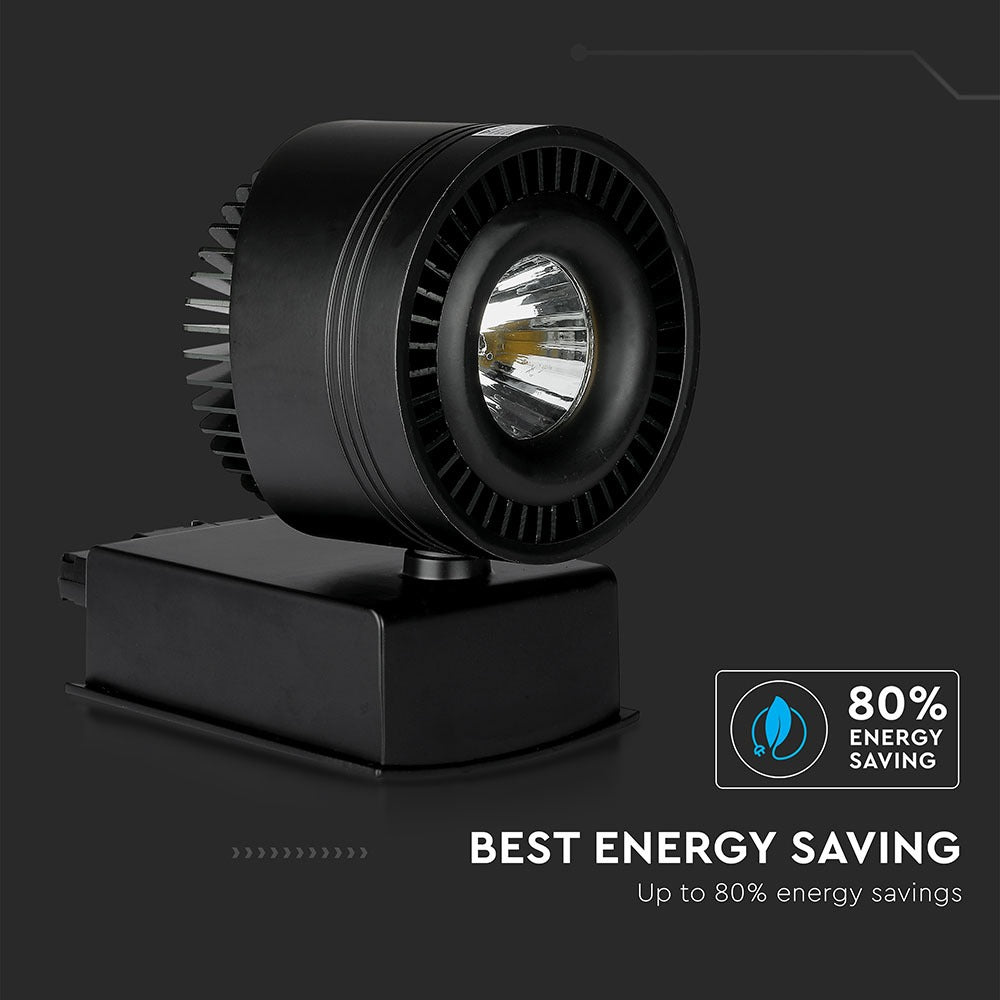 33W Lampa LED na szynoprzewód / Barwa:5000K / Obudowa: Czarna