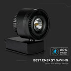 33W Lampa LED na szynoprzewód / Barwa:5000K / Obudowa: Czarna