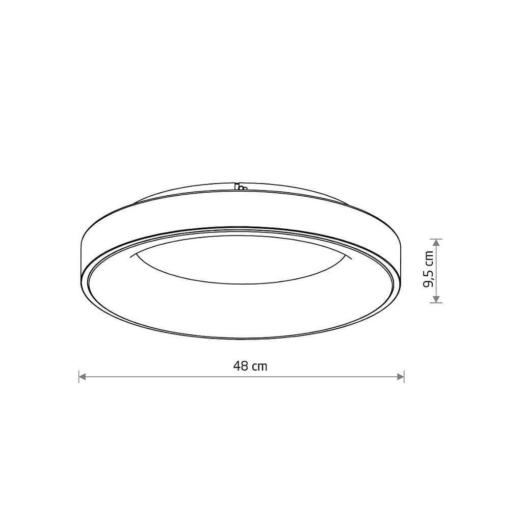 Nowodvorski Plafon NIKKI ROUND LED 48W 220-230 50/60 - Stal lakierowana - Beżowy 12365