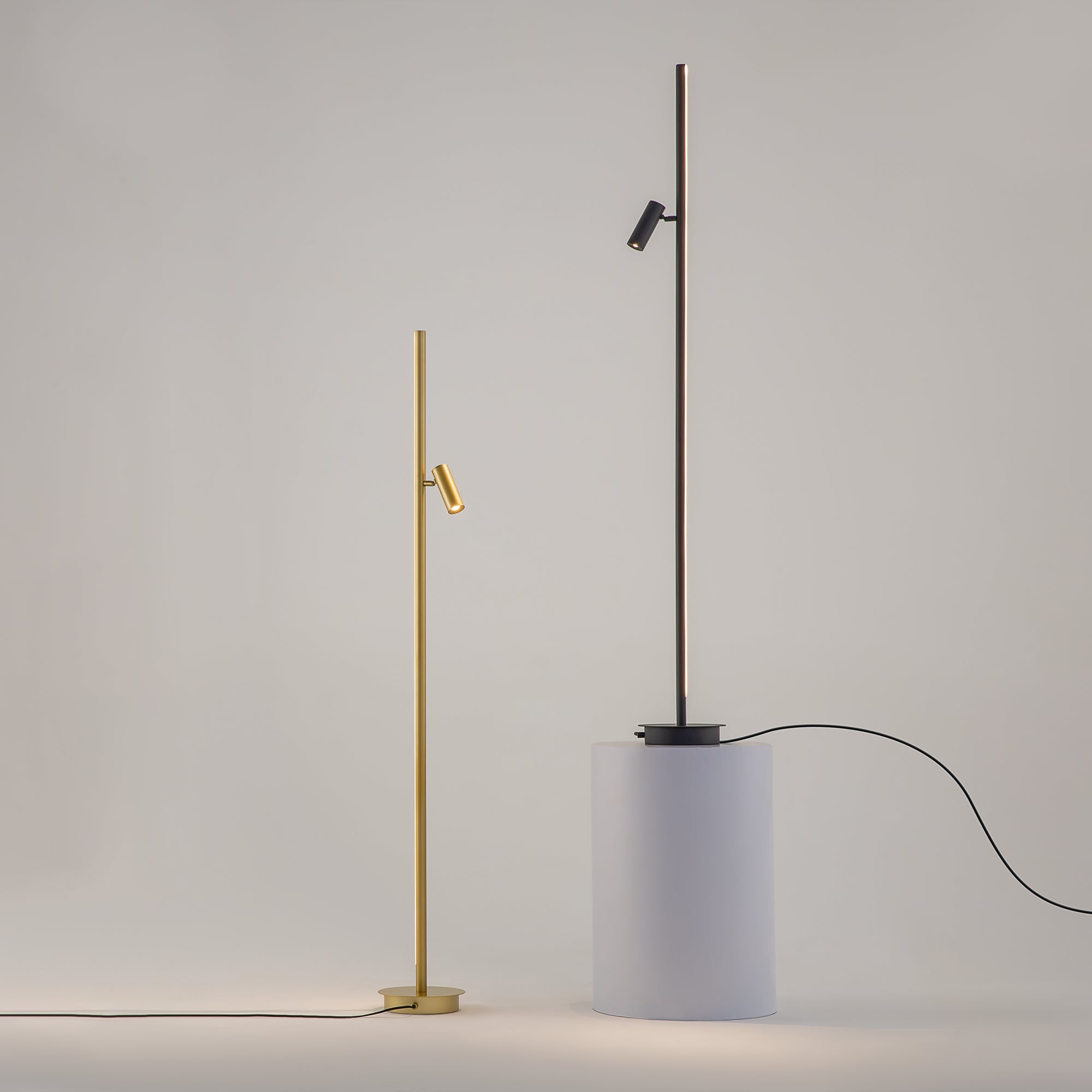 Maytoni Lampa podłogowa Thin - Aluminium - Czarny MOD395FL-L28B3K