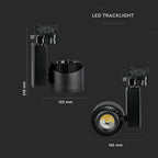 45W Lampa LED na szynoprzewód / Barwa:5000K / Obudowa: Czarna