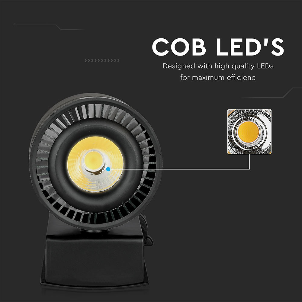 45W Lampa LED na szynoprzewód / Barwa:5000K / Obudowa: Czarna