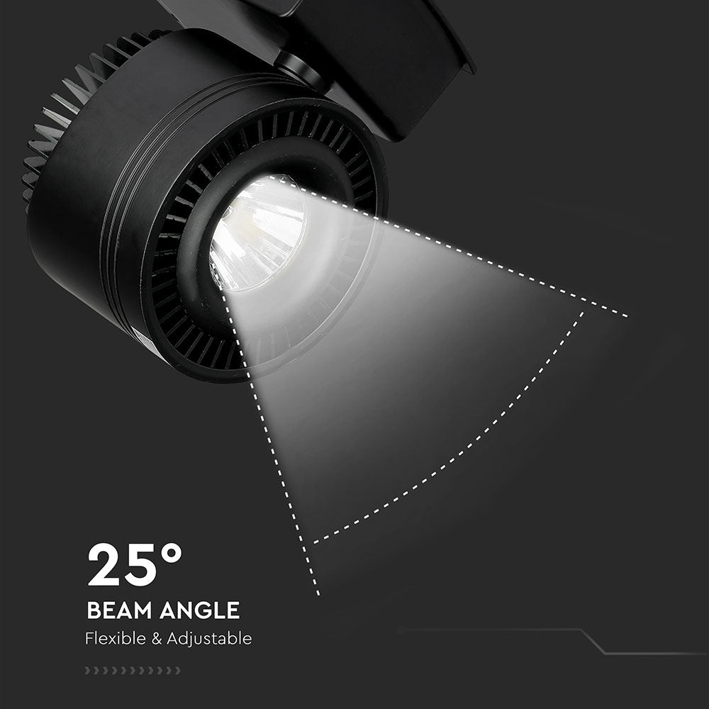 45W Lampa LED na szynoprzewód / Barwa:5000K / Obudowa: Czarna