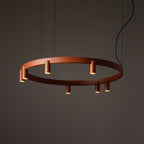 Nowodvorski Lampa wisząca FOURTY  ROUND LED GU10 R35: 7 x max 10W only LED;  LED: 9W 220-230 50/60 - Aluminium lakierowane - Terakota 12418