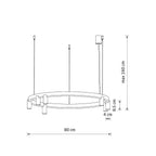 Nowodvorski Lampa wisząca FOURTY  ROUND LED GU10 R35: 7 x max 10W only LED;  LED: 9W 220-230 50/60 - Aluminium lakierowane - Terakota 12418