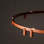 Nowodvorski Lampa wisząca FOURTY  ROUND LED GU10 R35: 11 x max 10W only LED; LED: 9W 220-230 50/60 - Aluminium lakierowane - Terakota 12420