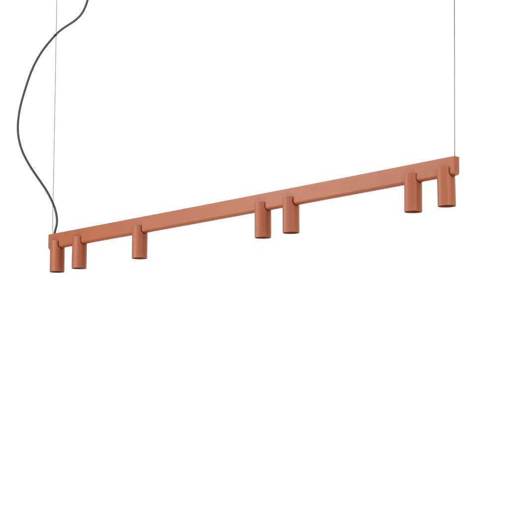 Nowodvorski Lampa wisząca FOURTY LINE LED VII 7x10W only LED + LED 8W 50/60Hz - Aluminium - Terakota 12423