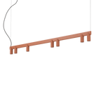 Nowodvorski Lampa wisząca FOURTY LINE LED VII 7x10W only LED + LED 8W 50/60Hz - Aluminium - Terakota 12423