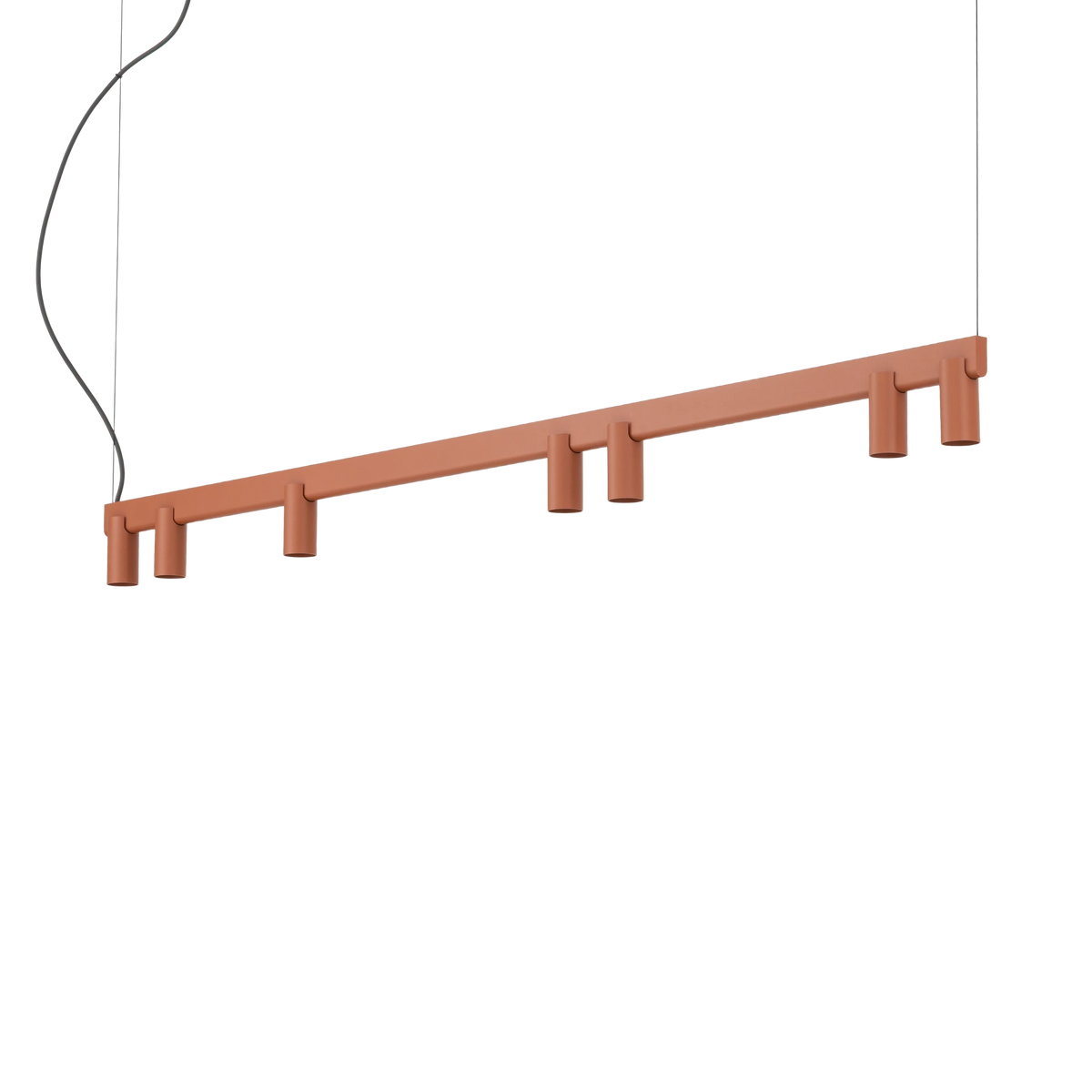 Nowodvorski Lampa wisząca FOURTY LINE LED VII 7x10W only LED + LED 8W 50/60Hz - Aluminium - Terakota 12423