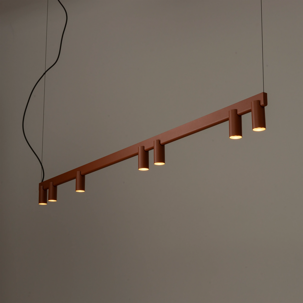 Nowodvorski Lampa wisząca FOURTY LINE LED VII 7x10W only LED + LED 8W 50/60Hz - Aluminium - Terakota 12423
