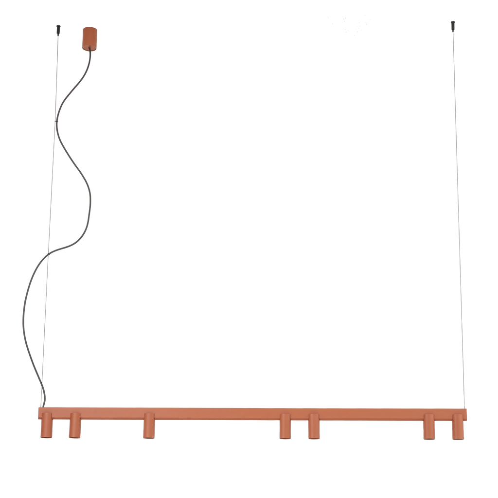 Nowodvorski Lampa wisząca FOURTY LINE LED VII 7x10W only LED + LED 8W 50/60Hz - Aluminium - Terakota 12423