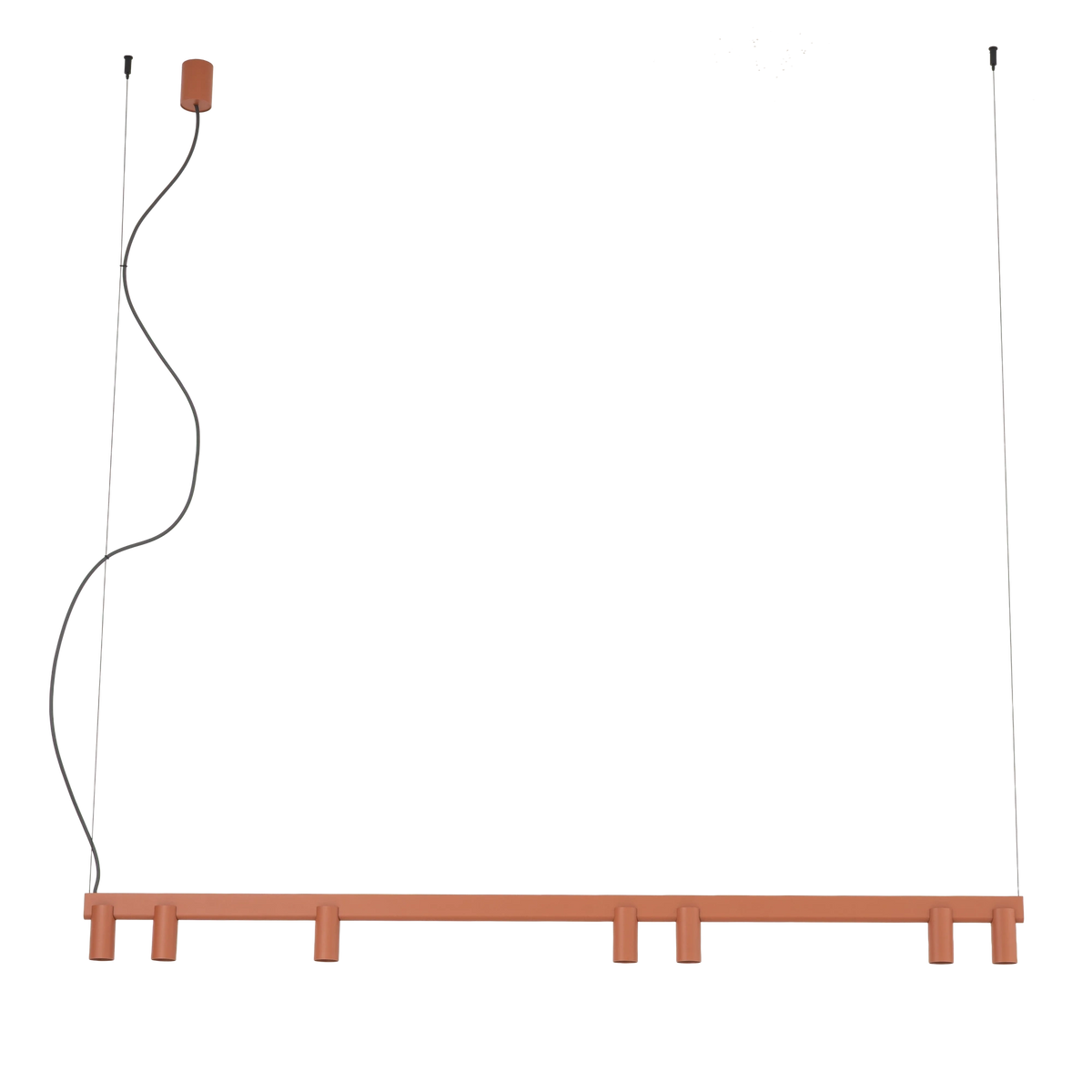 Nowodvorski Lampa wisząca FOURTY LINE LED VII 7x10W only LED + LED 8W 50/60Hz - Aluminium - Terakota 12423