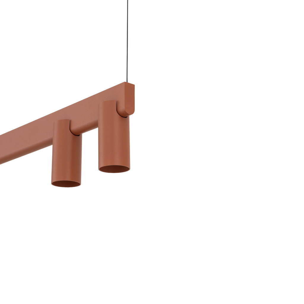 Nowodvorski Lampa wisząca FOURTY LINE LED VII 7x10W only LED + LED 8W 50/60Hz - Aluminium - Terakota 12423