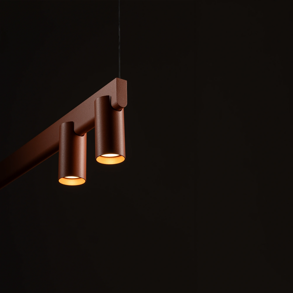 Nowodvorski Lampa wisząca FOURTY LINE LED VII 7x10W only LED + LED 8W 50/60Hz - Aluminium - Terakota 12423