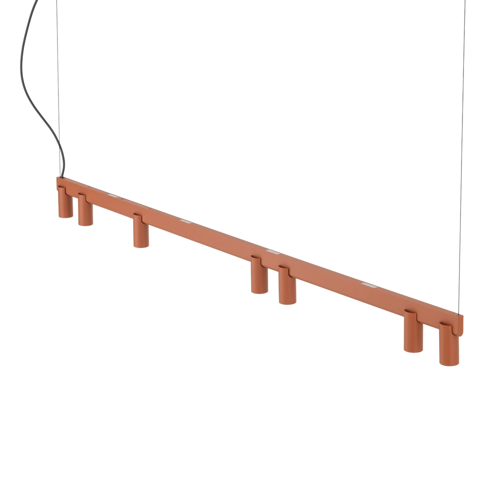 Nowodvorski Lampa wisząca FOURTY LINE LED VII 7x10W only LED + LED 8W 50/60Hz - Aluminium - Terakota 12423