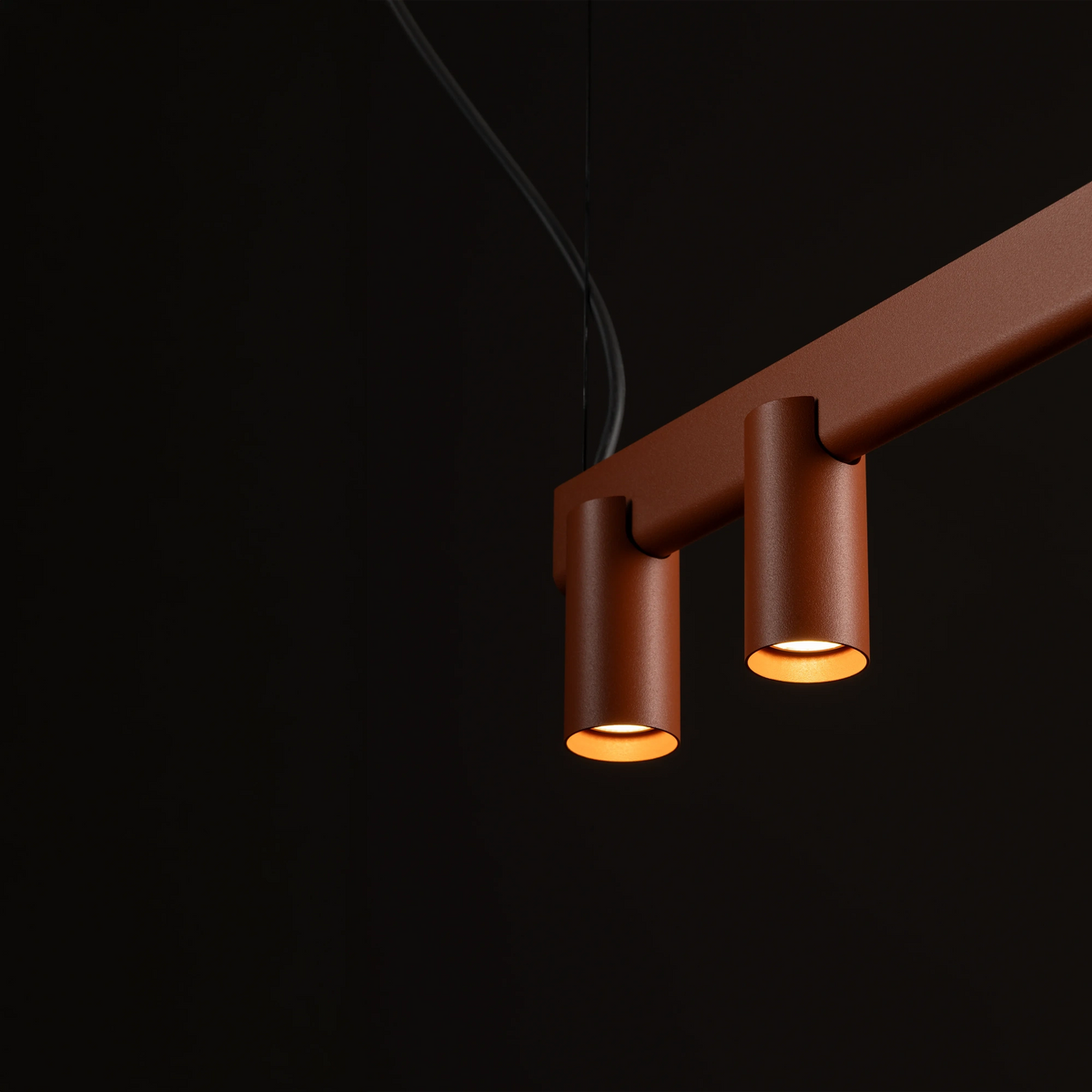 Nowodvorski Lampa wisząca FOURTY LINE LED VII 7x10W only LED + LED 8W 50/60Hz - Aluminium - Terakota 12423