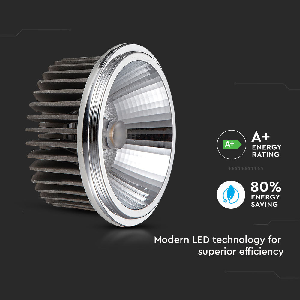 20W AR111 Żarówka LED / Barwa:6000K / Kąt 20'