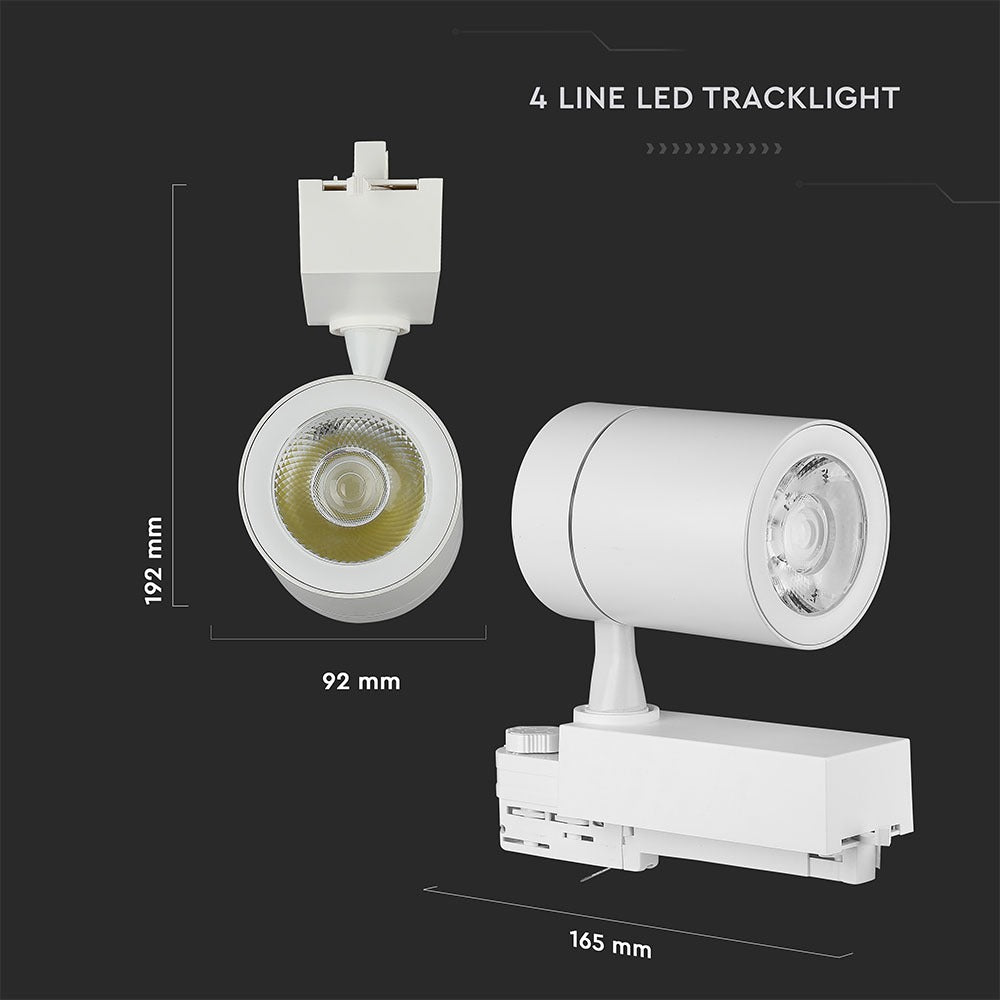 35W Lampa LED na szynoprzewód / Barwa:6000K / Obudowa: Biała
