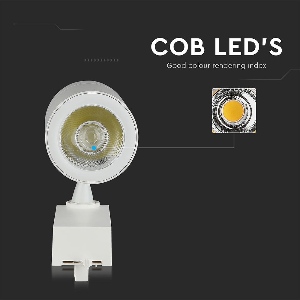 35W Lampa LED na szynoprzewód / Barwa:3000K / Obudowa: Biała