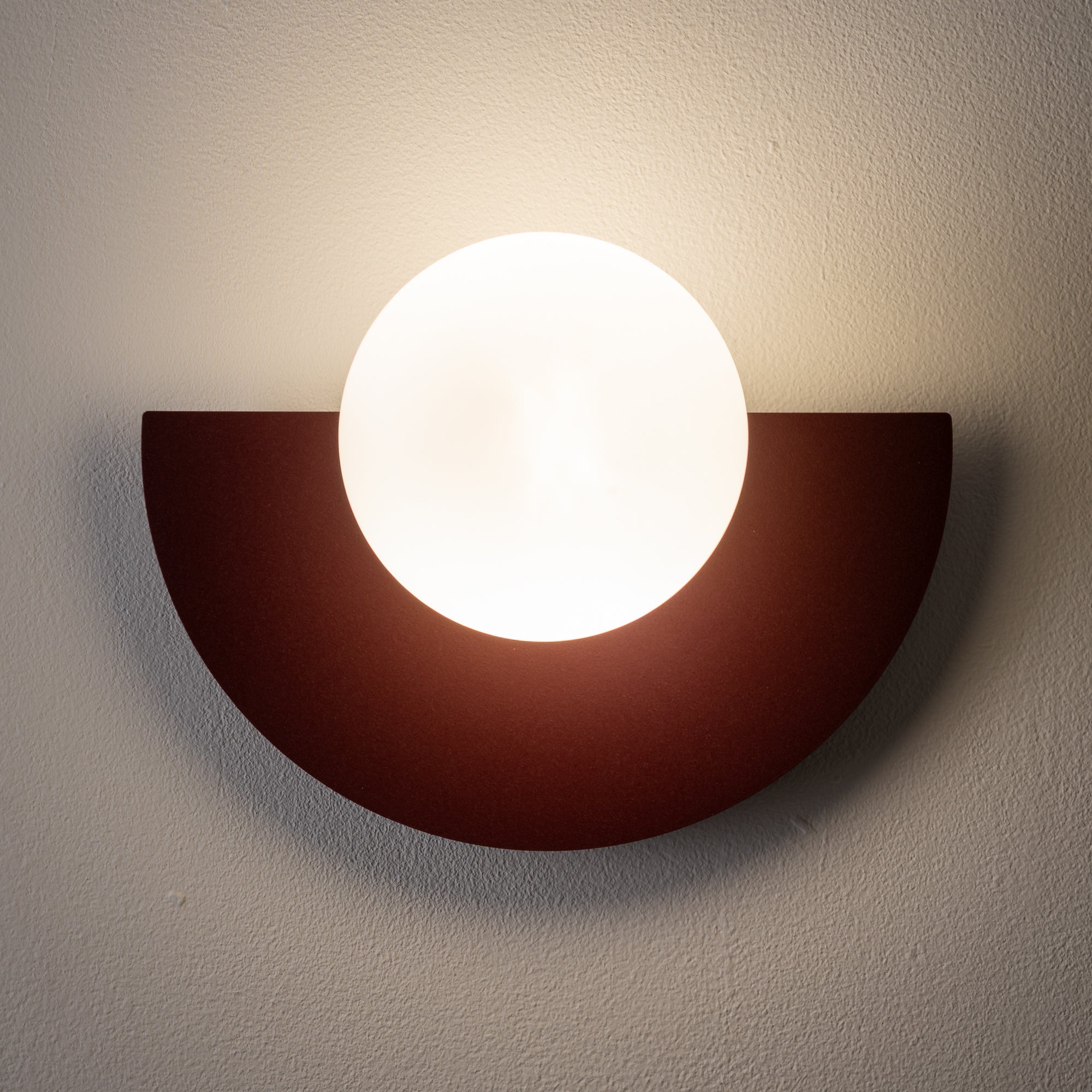 Nowodvorski Kinkiet SATURN S 4W only LED 220-230 50/60 - Stal lakierowana - Burgundowy 12602