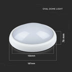 8W Plafon Owalny / IP54 / Barwa:4000K / Obudowa: Biała