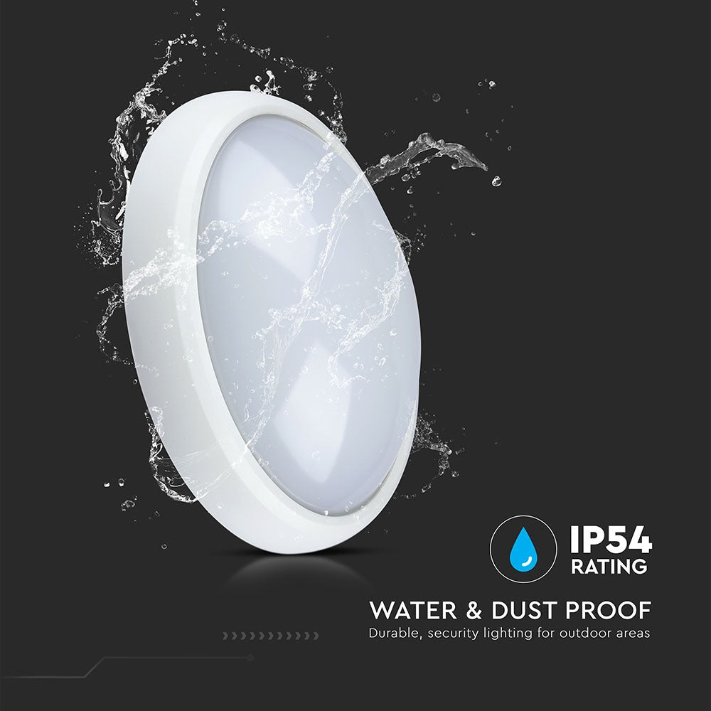 8W Plafon Owalny / IP54 / Barwa:4000K / Obudowa: Biała