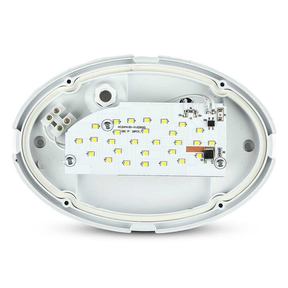 8W Plafon Owalny / IP54 / Barwa:6400K / Obudowa: Biała