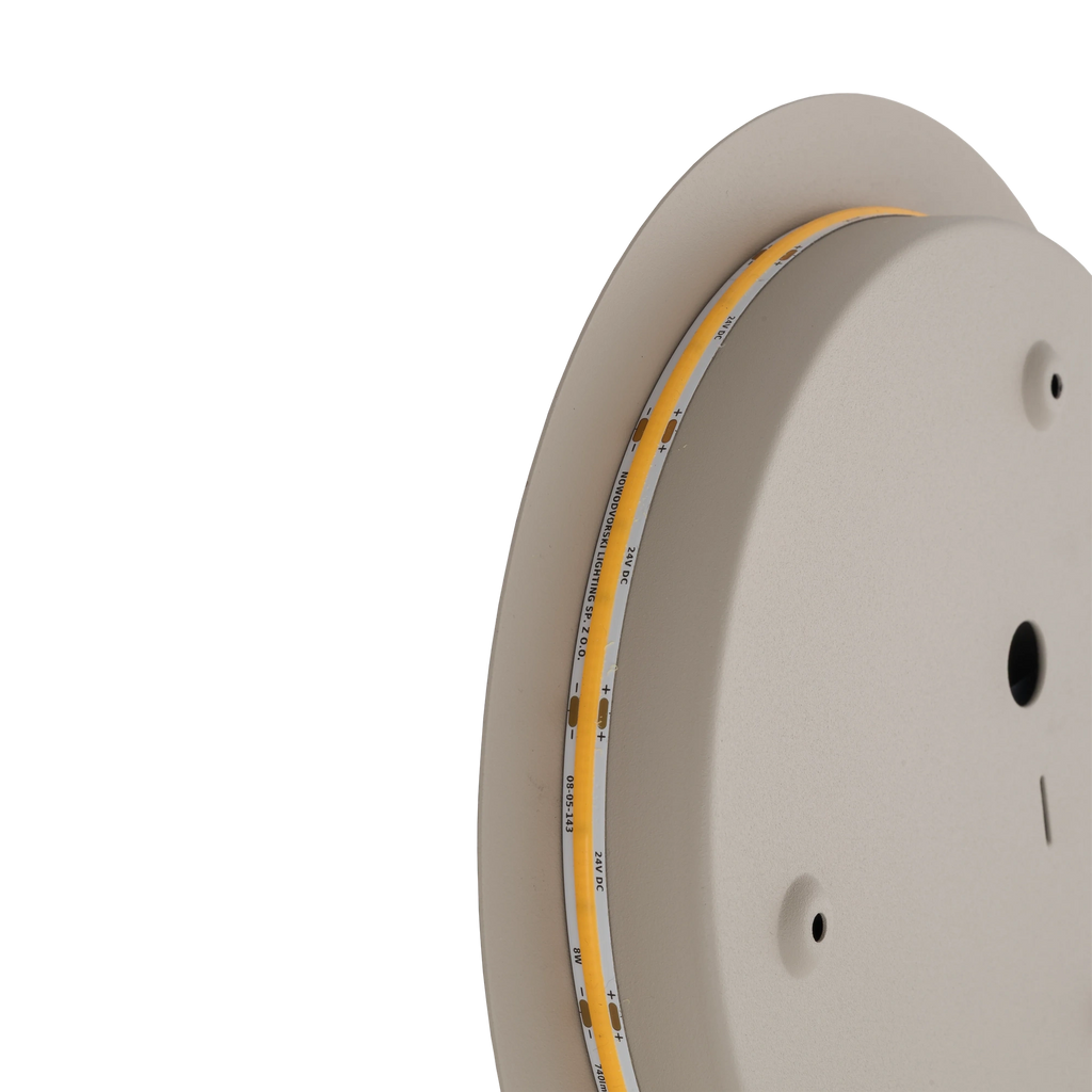 Nowodvorski Kinkiet RING LED 10W 220-230 50/60 - Stal lakierowana - Beżowy 12655