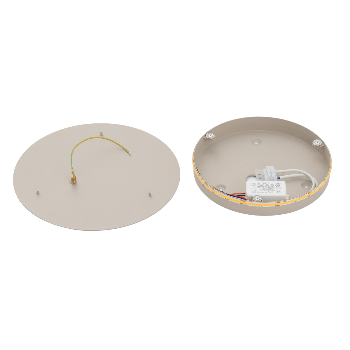 Nowodvorski Kinkiet RING LED 10W 220-230 50/60 - Stal lakierowana - Beżowy 12655