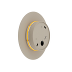 Nowodvorski Kinkiet RING LED 7W 220-230 50/60 - Stal lakierowana - Beżowy 12656