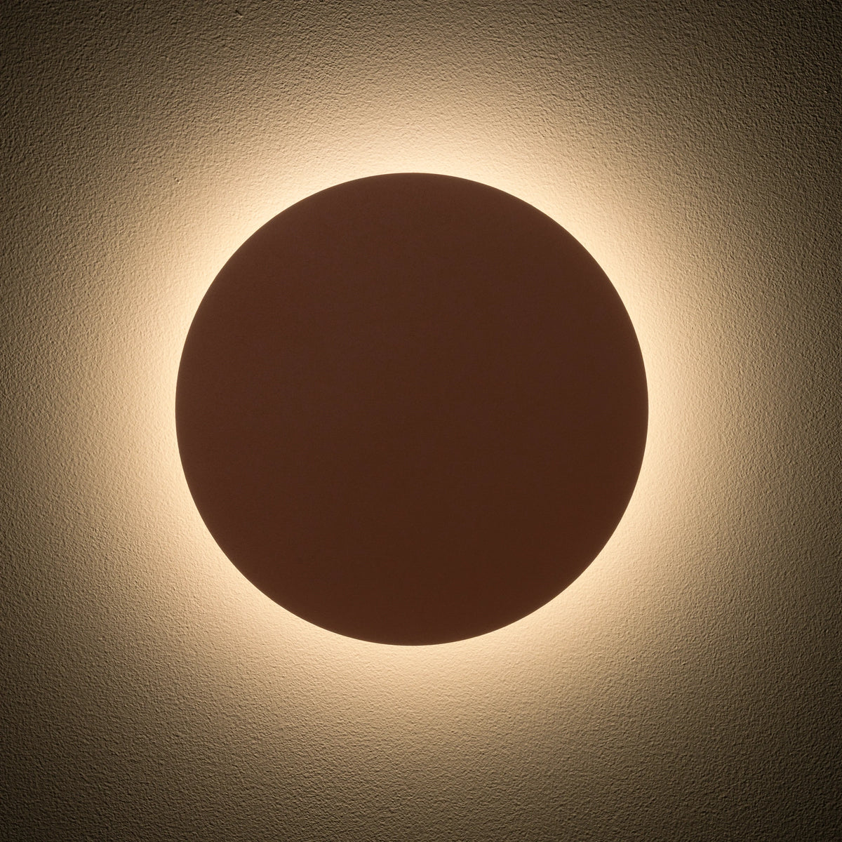 Nowodvorski Kinkiet RING LED 10W 220-230 50/60 - Stal lakierowana - Terakota 12658 - lampa włączona