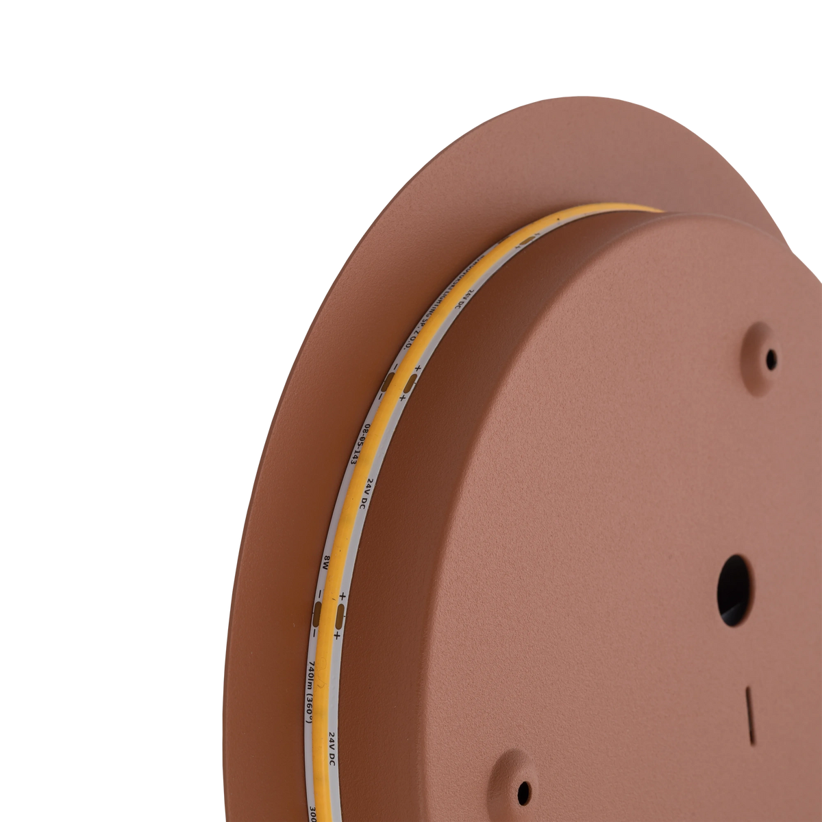 Nowodvorski Kinkiet RING LED 10W 220-230 50/60 - Stal lakierowana - Terakota 12658