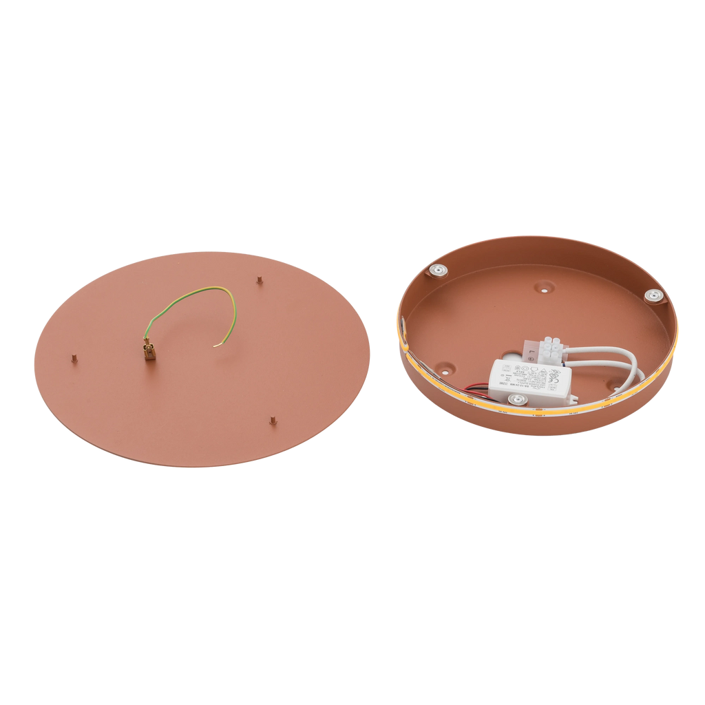Nowodvorski Kinkiet RING LED 10W 220-230 50/60 - Stal lakierowana - Terakota 12658