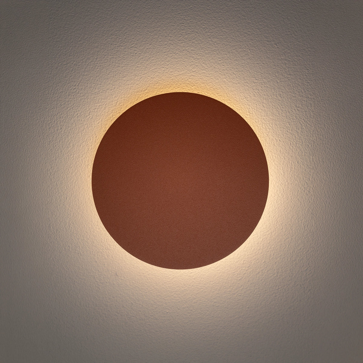 Nowodvorski Kinkiet RING LED 7W 220-230 50/60 - Stal lakierowana - Terakota 12660 - lampa włączona