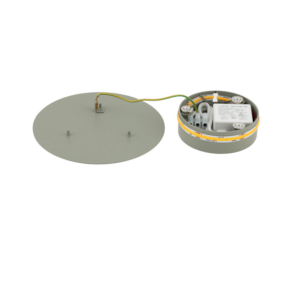 Nowodvorski Kinkiet RING LED 7W 220-230 50/60 - Stal lakierowana - Szałwiowy 12663