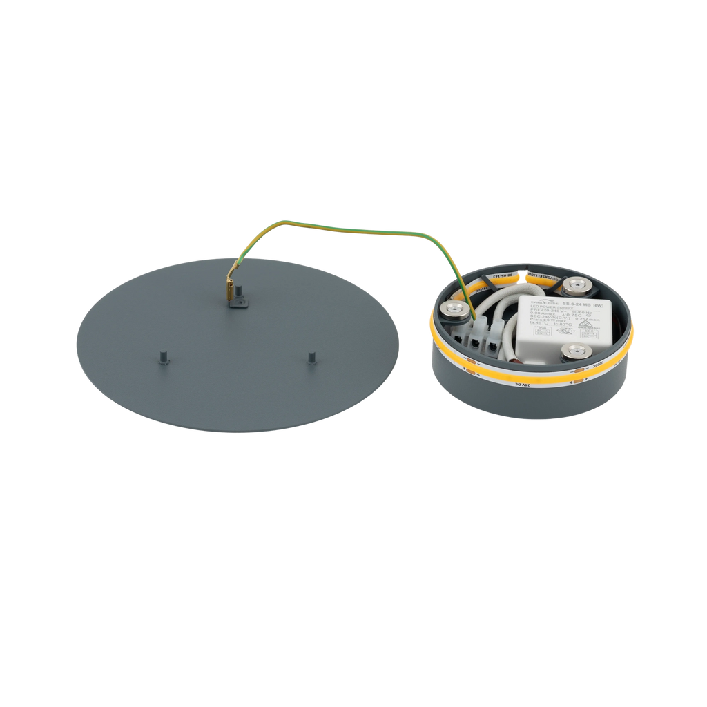 Nowodvorski Kinkiet RING LED 7W 220-230 50/60 - Stal lakierowana - Szary błękit 12666