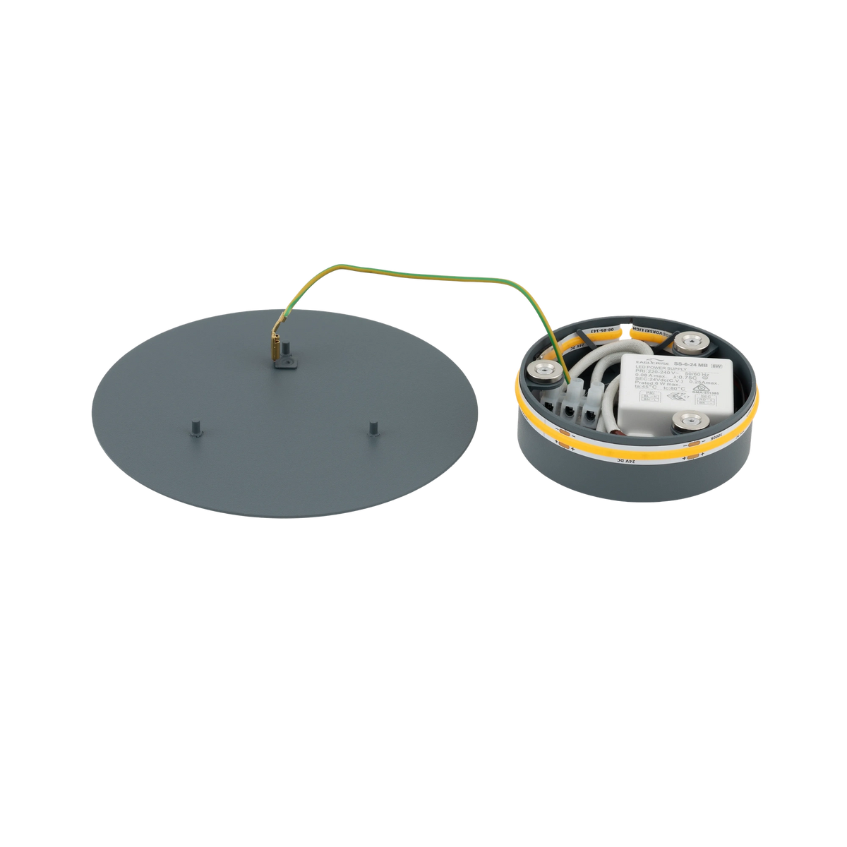 Nowodvorski Kinkiet RING LED 7W 220-230 50/60 - Stal lakierowana - Szary błękit 12666