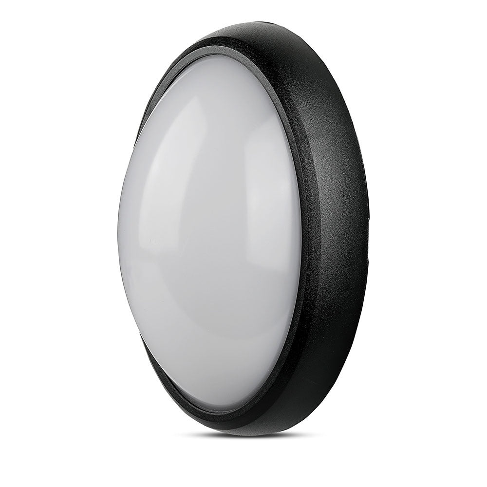 8W Plafon Owalny / IP54 / Barwa:6400K / Obudowa: Czarna