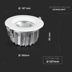 20W Oprawa wpuszczana reflektor LED / Barwa:4000K / HIGH LUMEN
