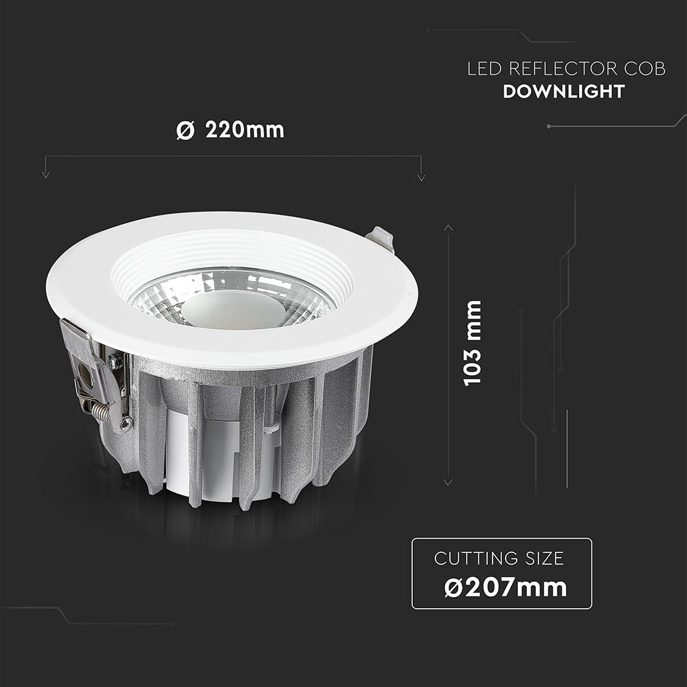 30W Oprawa wpuszczana reflektor LED / Barwa:3000K / HIGH LUMEN