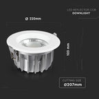 30W Oprawa wpuszczana reflektor LED / Barwa:3000K / HIGH LUMEN