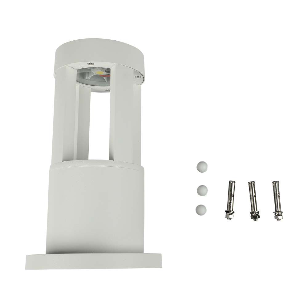10W Słupek ogrodowy / Barwa:4000K / Obudowa: Biała / Wysokość 25 cm