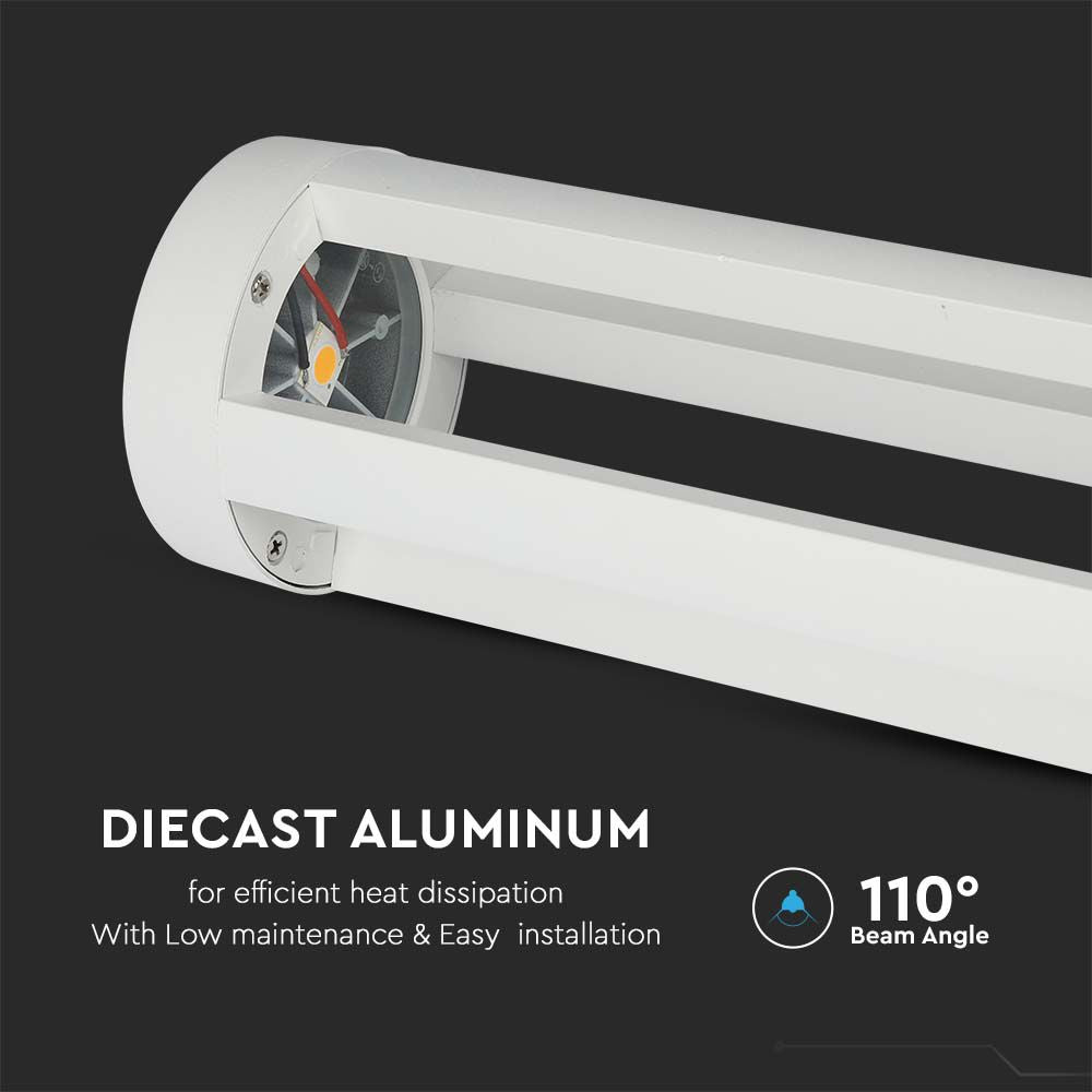 10W Słupek ogrodowy / Barwa:3000K / Obudowa: Biała / Wysokość 80 cm