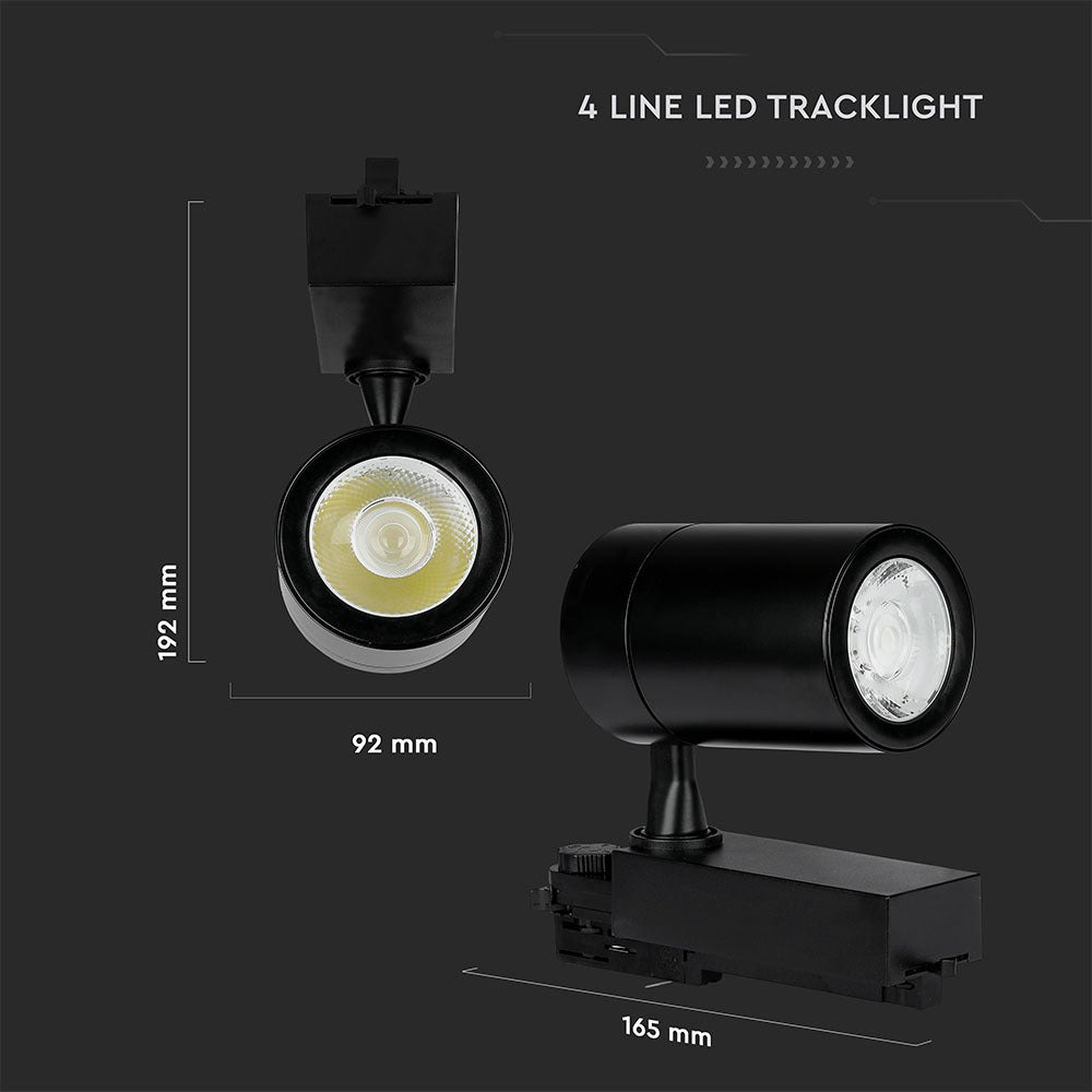 35W Lampa LED na szynoprzewód / Barwa:3000K / Obudowa: Czarna