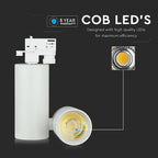 30W Lampa LED na szynoprzewód / Barwa:6400K / Obudowa: Biała / 5 Lat gwarancji