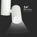 30W Lampa LED na szynoprzewód / Barwa:6400K / Obudowa: Biała / 5 Lat gwarancji