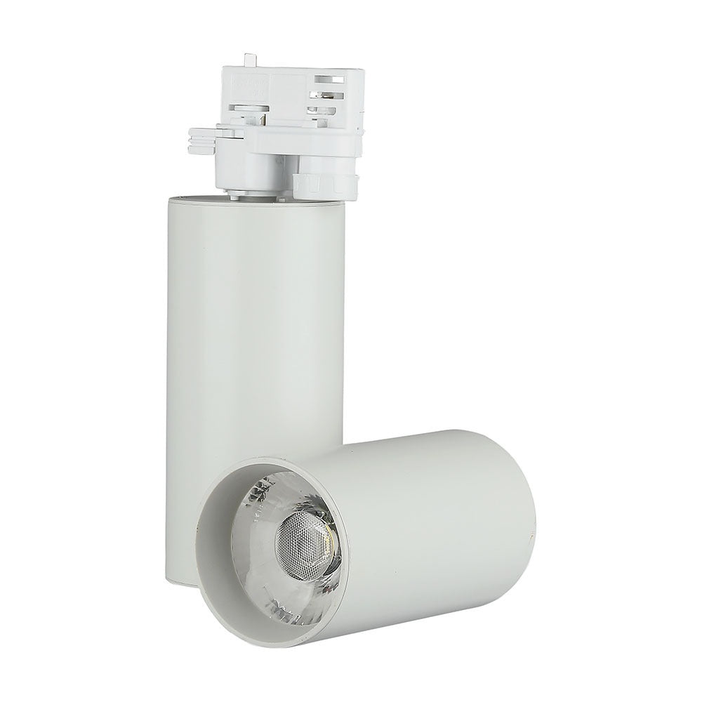 30W Lampa LED na szynoprzewód / Barwa:6400K / Obudowa: Biała / 5 Lat gwarancji